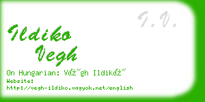 ildiko vegh business card